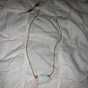 Kendra Scott “18-20” white iridescent necklace